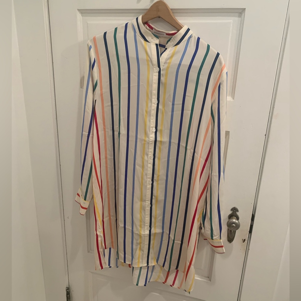 NWT Summersalt Button up effortless cover up - fun summer stripes!